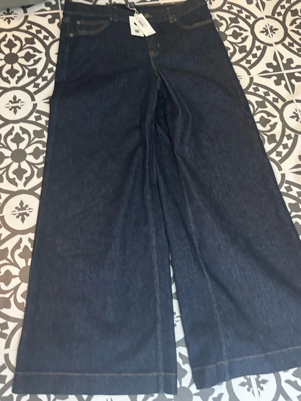 SPANX Dark Indigo Wide-Leg Jeans